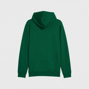 Green hoodie on a light gray background