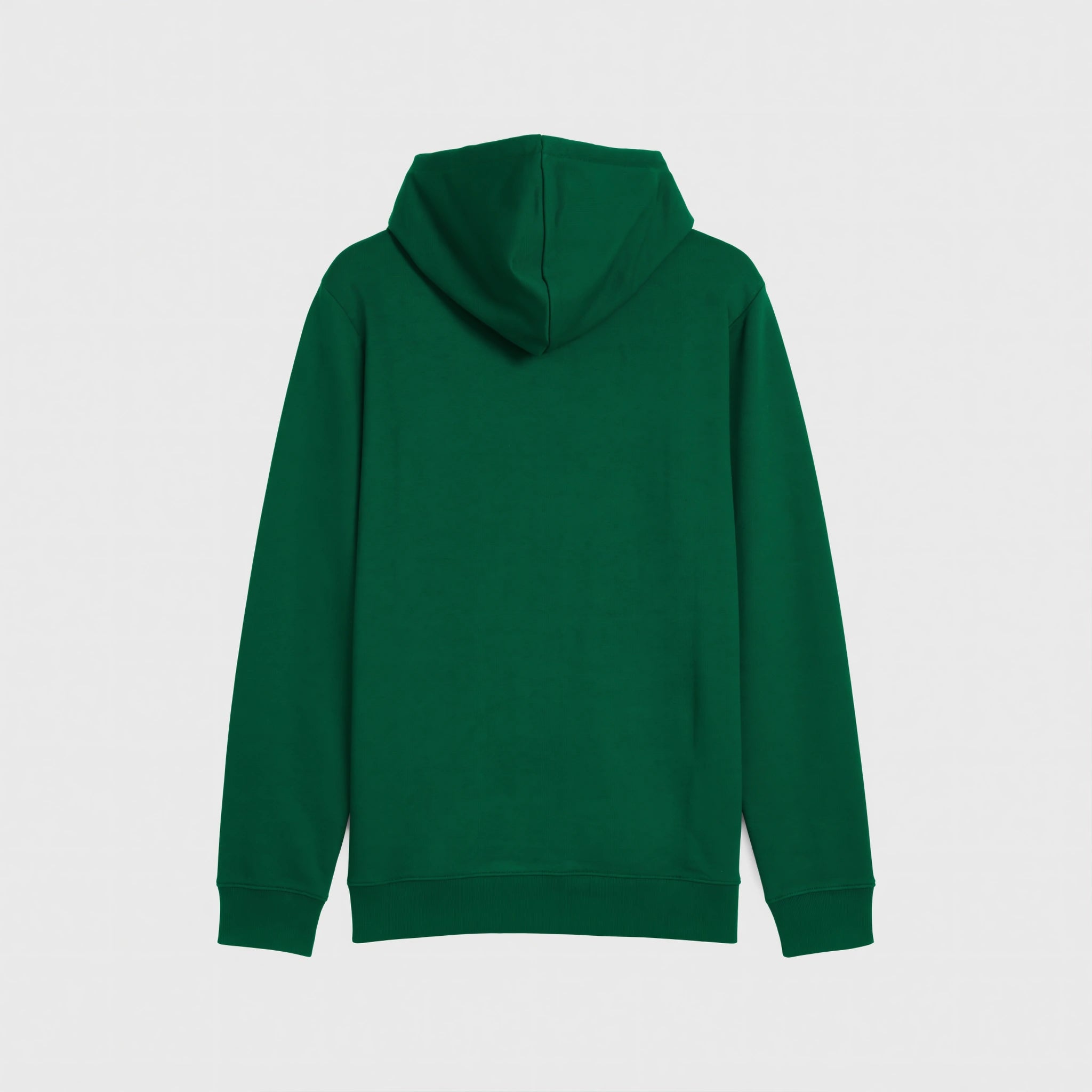 Green hoodie on a light gray background