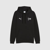 Black hoodie with Puma logo and World Cup trophy on a light gray background