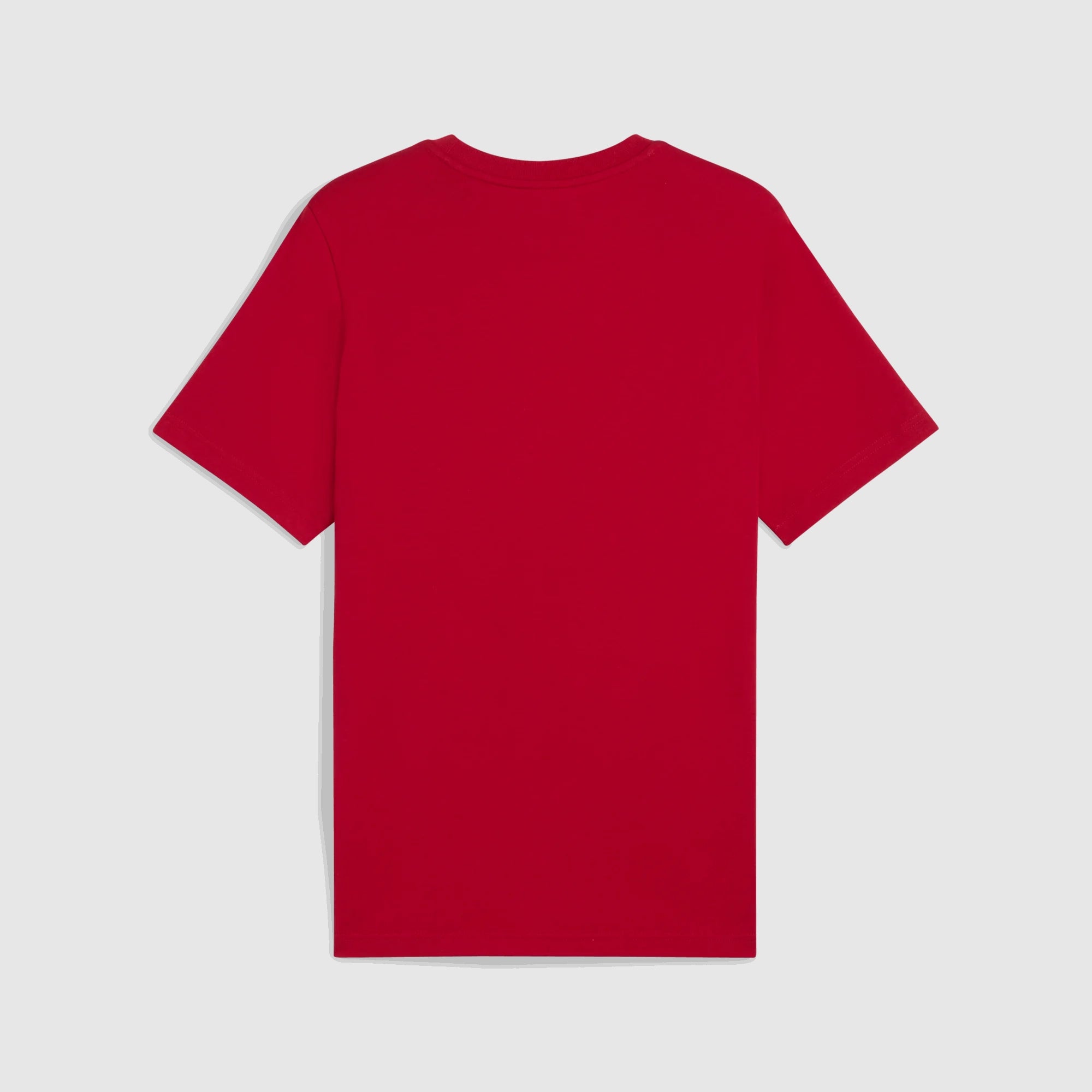 Red t-shirt on a light gray background