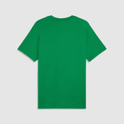 Green t-shirt on a light gray background