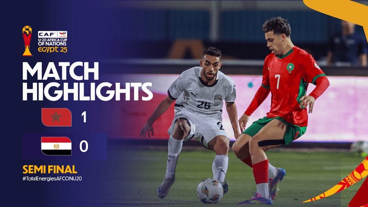 Morocco 1-0 Egypt l TotalEnergies AFCON U-20 l Semi-Final