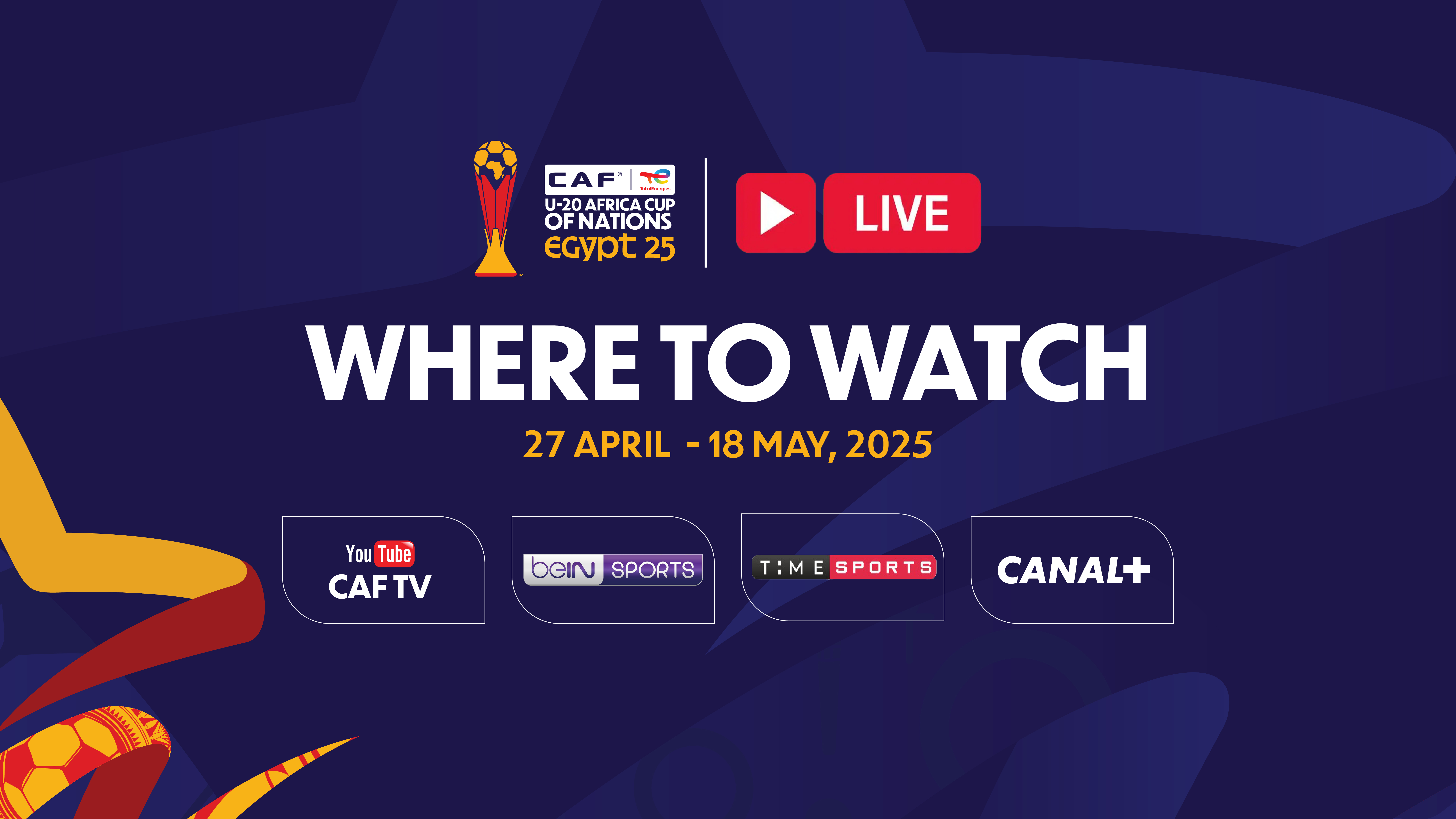 Coupe d'Afrique des Nations U-20 CAF TotalEnergies, Egypte 2025: les listes des équipes participantes