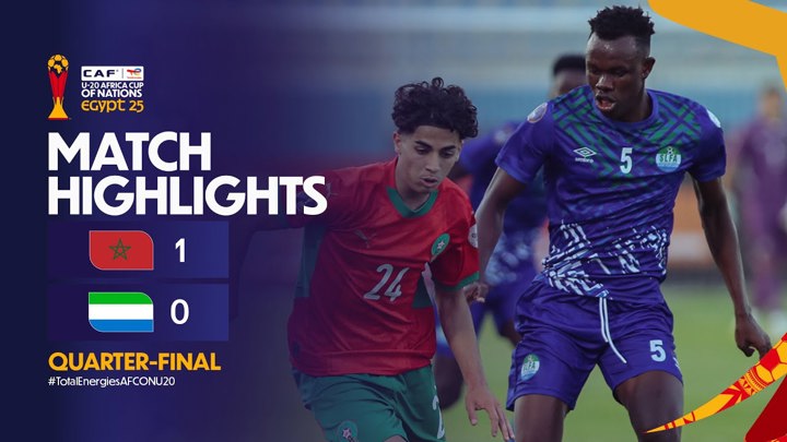 Morocco 1-0 Sierra Leone Highlights l TotalEnergies AFCON U-20 l Quarter-Final